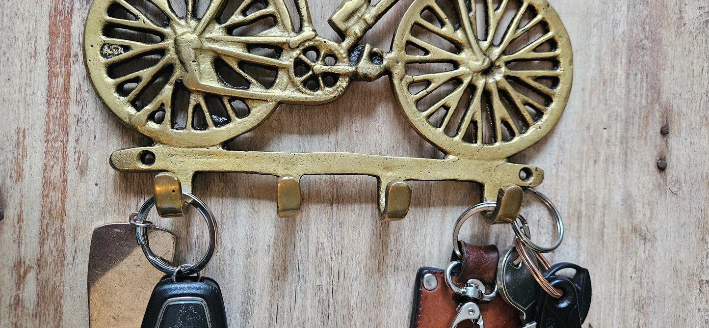 Porte-Clés Mural Bronze Vélo de Course - Accessoire Déco pour Cyclistes Tokolausanne