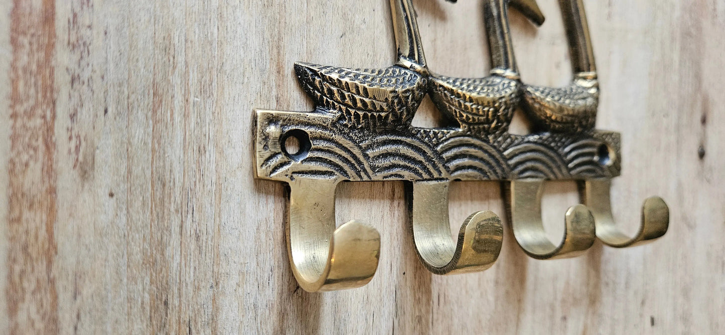 Patère Bronze Motif Canards - Décoration Élégante pour Intérieur Tokolausanne