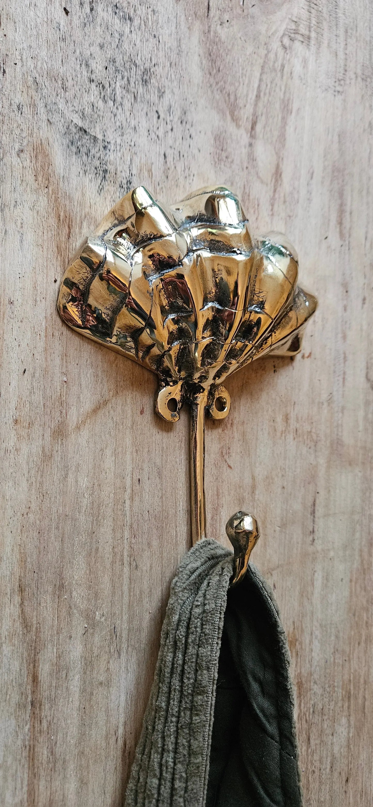 Patère Murale Coquillage en Bronze - Crochet Décoratif Maritime Tokolausanne