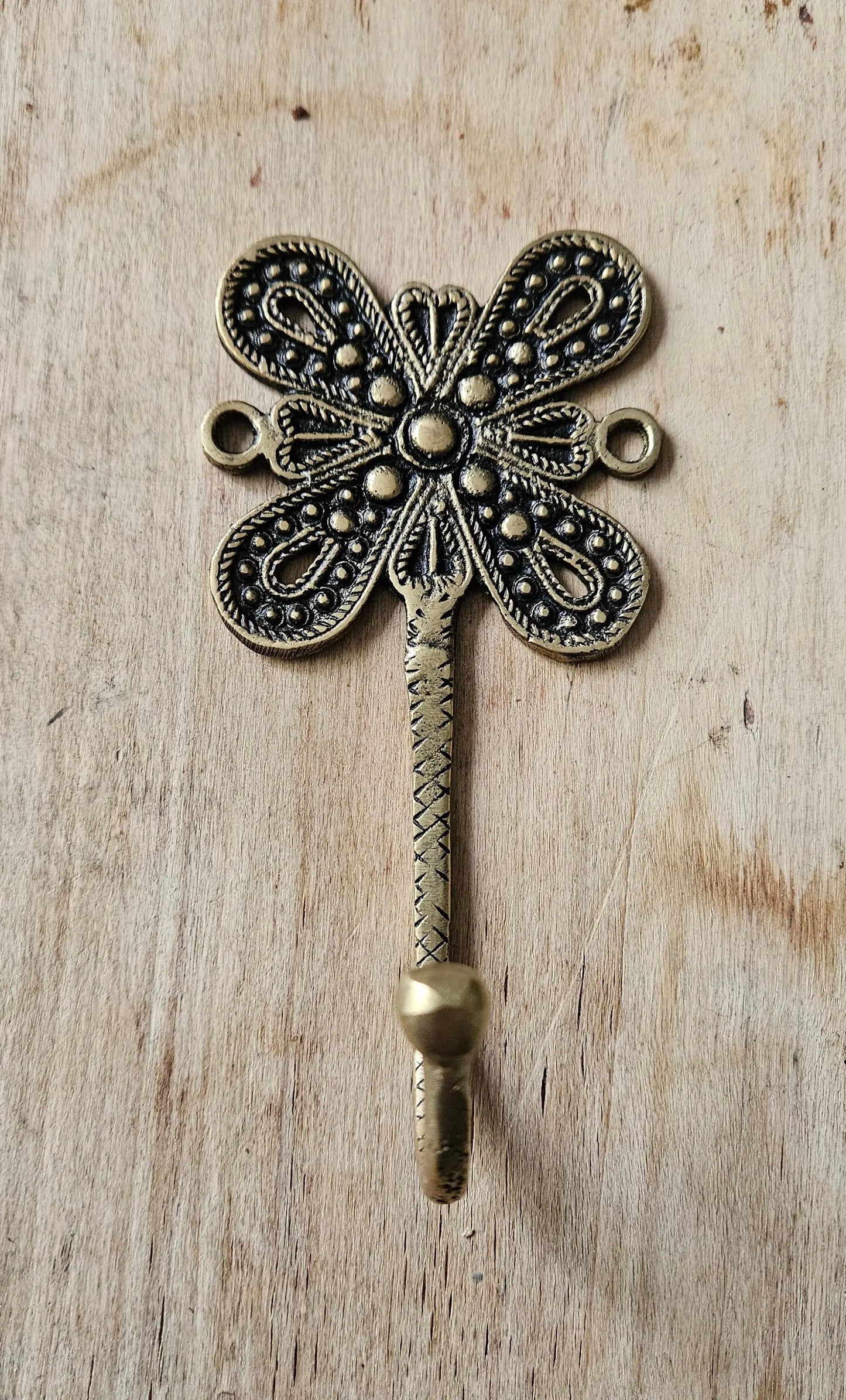 Patere papillon en bronze