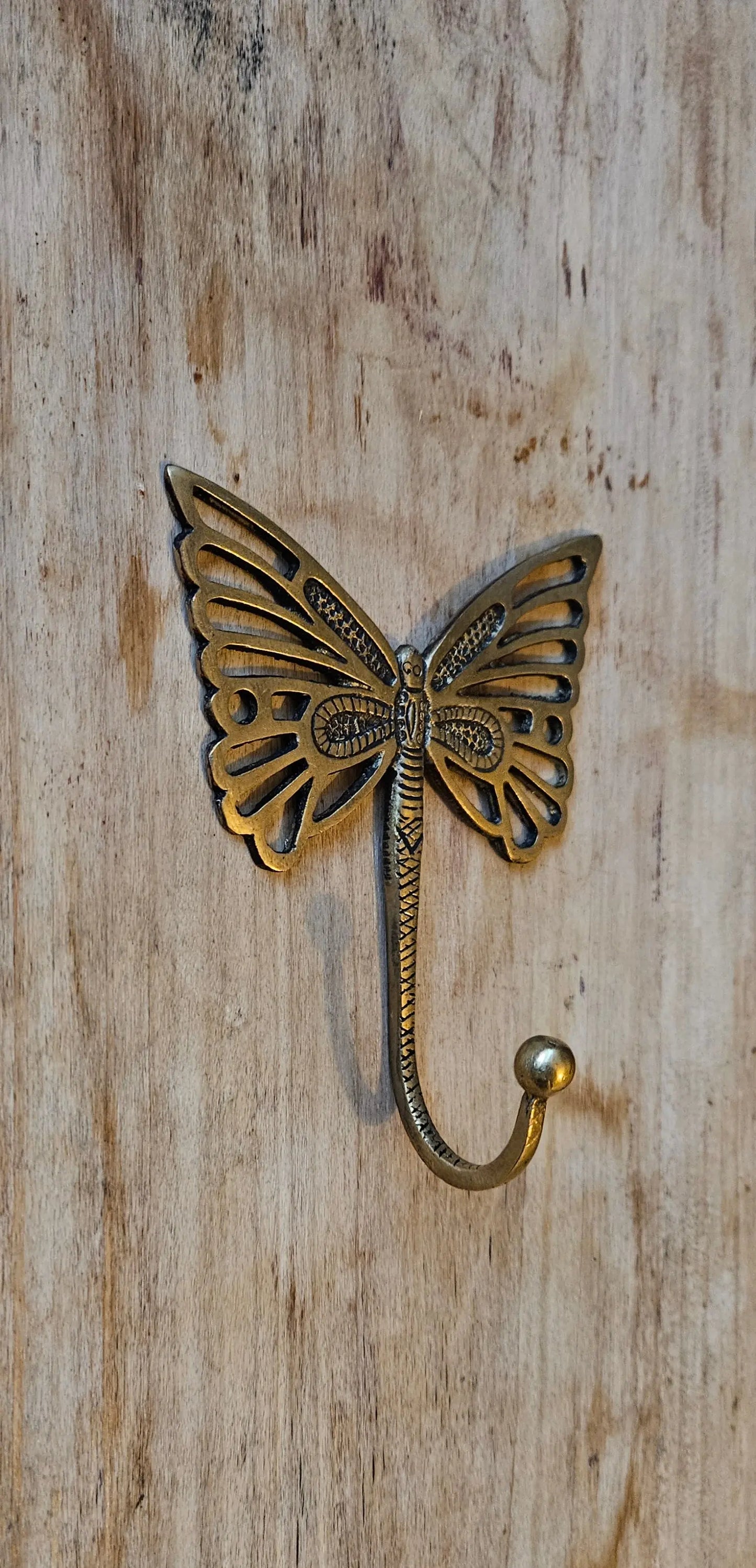 patere papillon en bronze