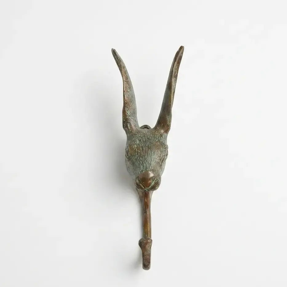 Crochet mural tête de lapin en bronze TokoLausanne