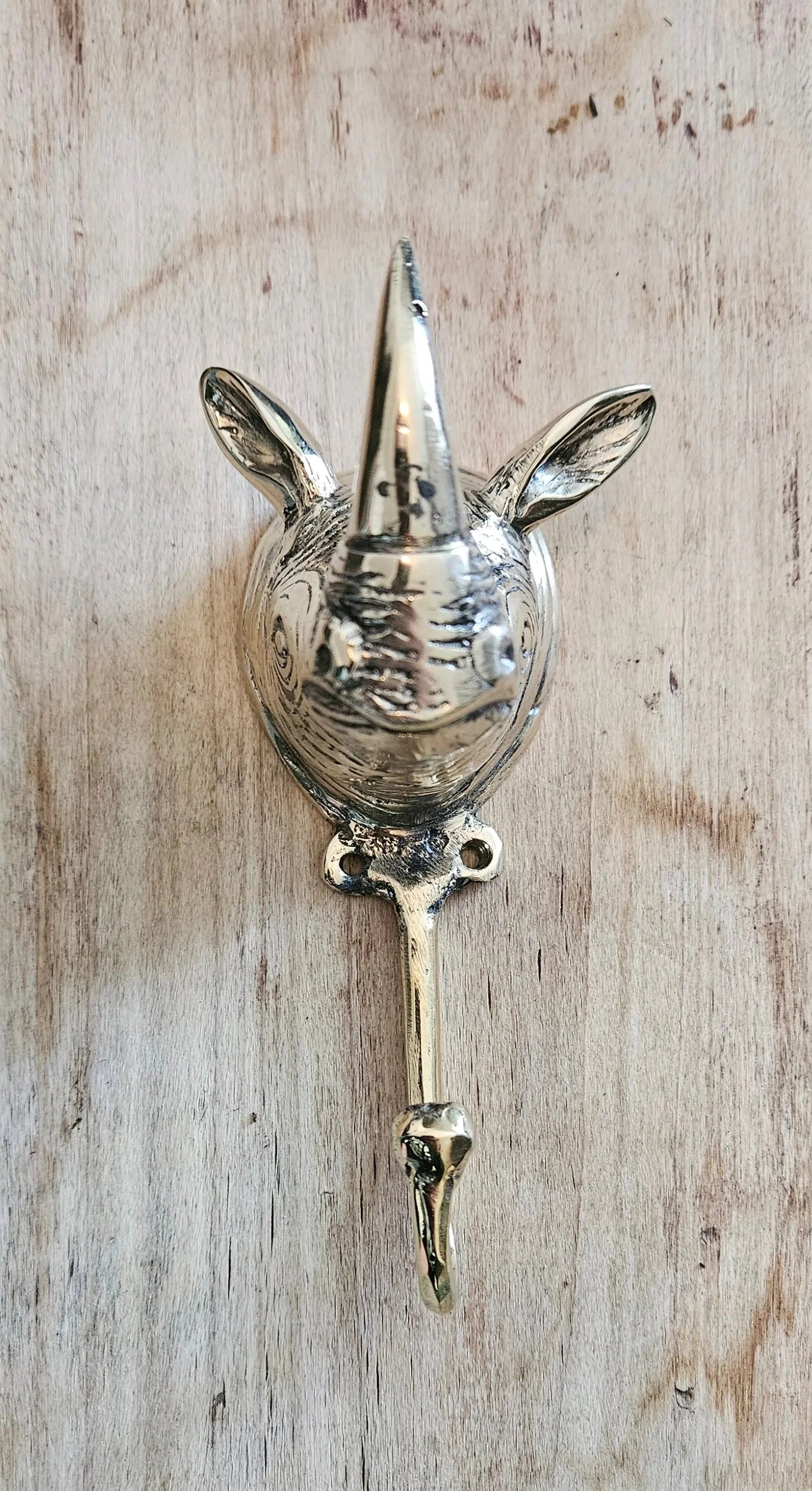 Crochet / Patère Rhinocéros en Bronze doré Tokolausanne