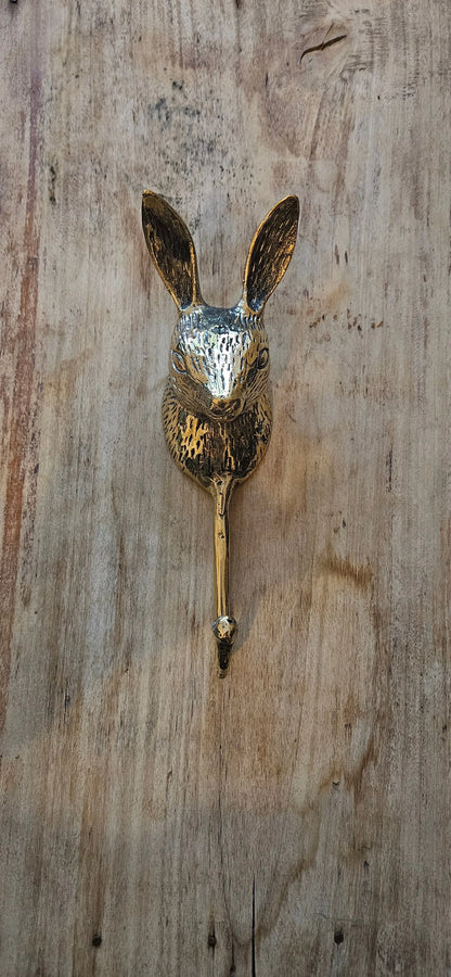Patère Murale Tête de Lapin en Bronze - Crochet Décoratif Original Tokolausanne