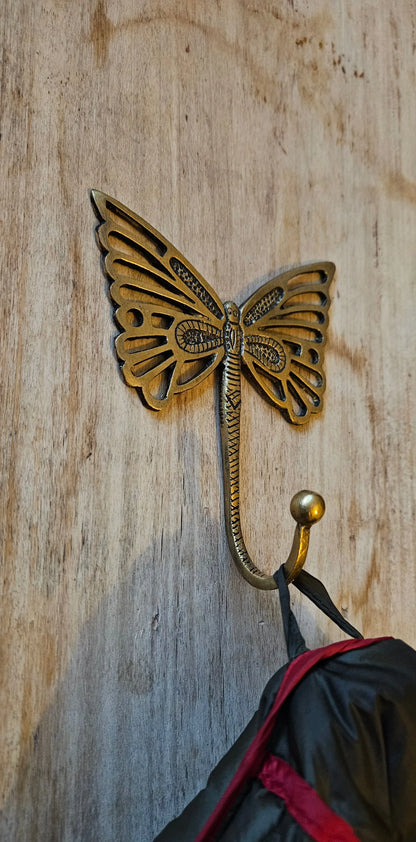 Patère Murale Papillon en Bronze - Crochet Décoratif Élégant Tokolausanne