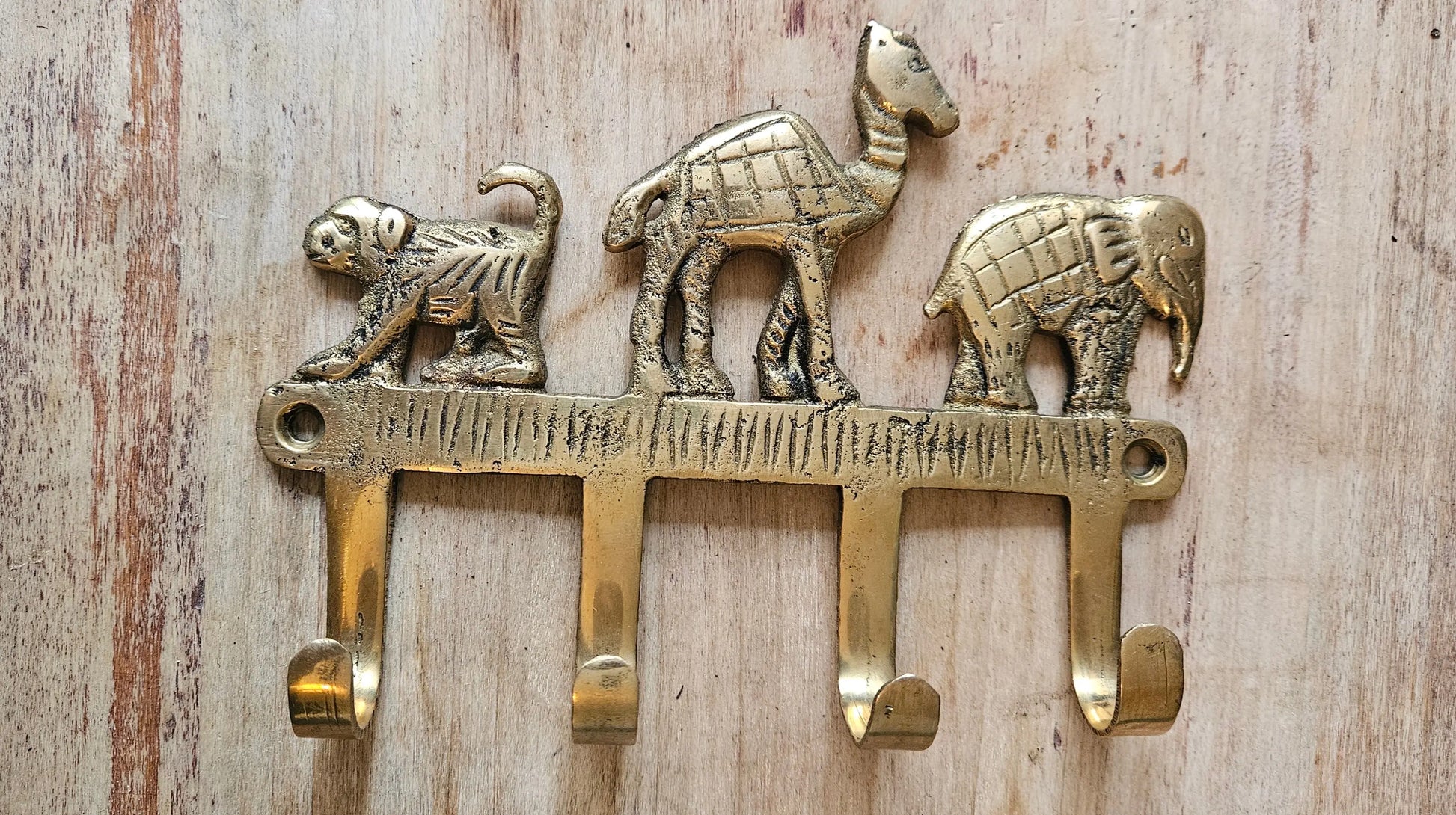 Patère Vintage Bronze Animaux Exotiques - Décoration Safari pour Intérieur Tokolausanne