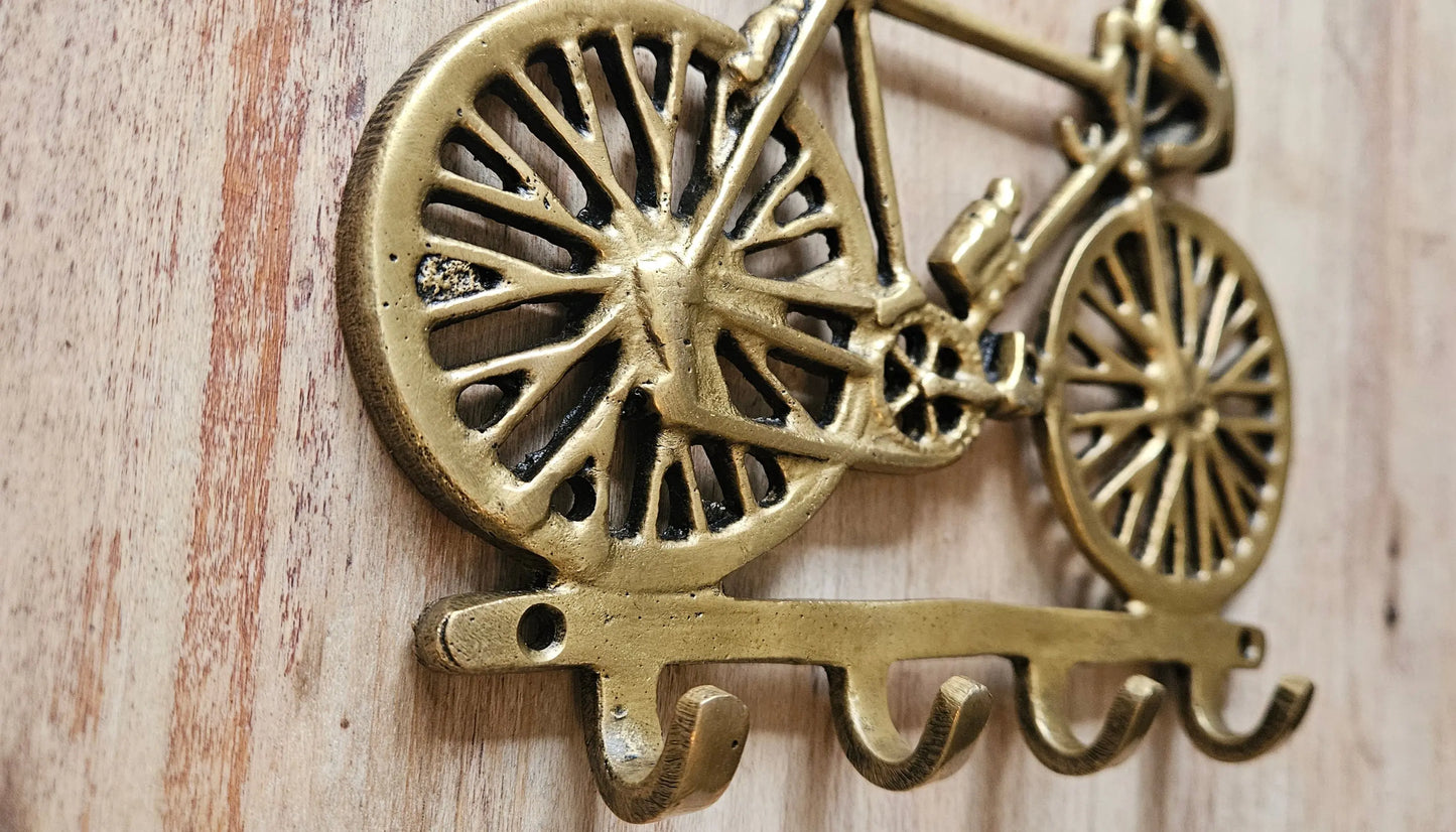 Porte-Clés Mural Bronze Vélo de Course - Accessoire Déco pour Cyclistes Tokolausanne