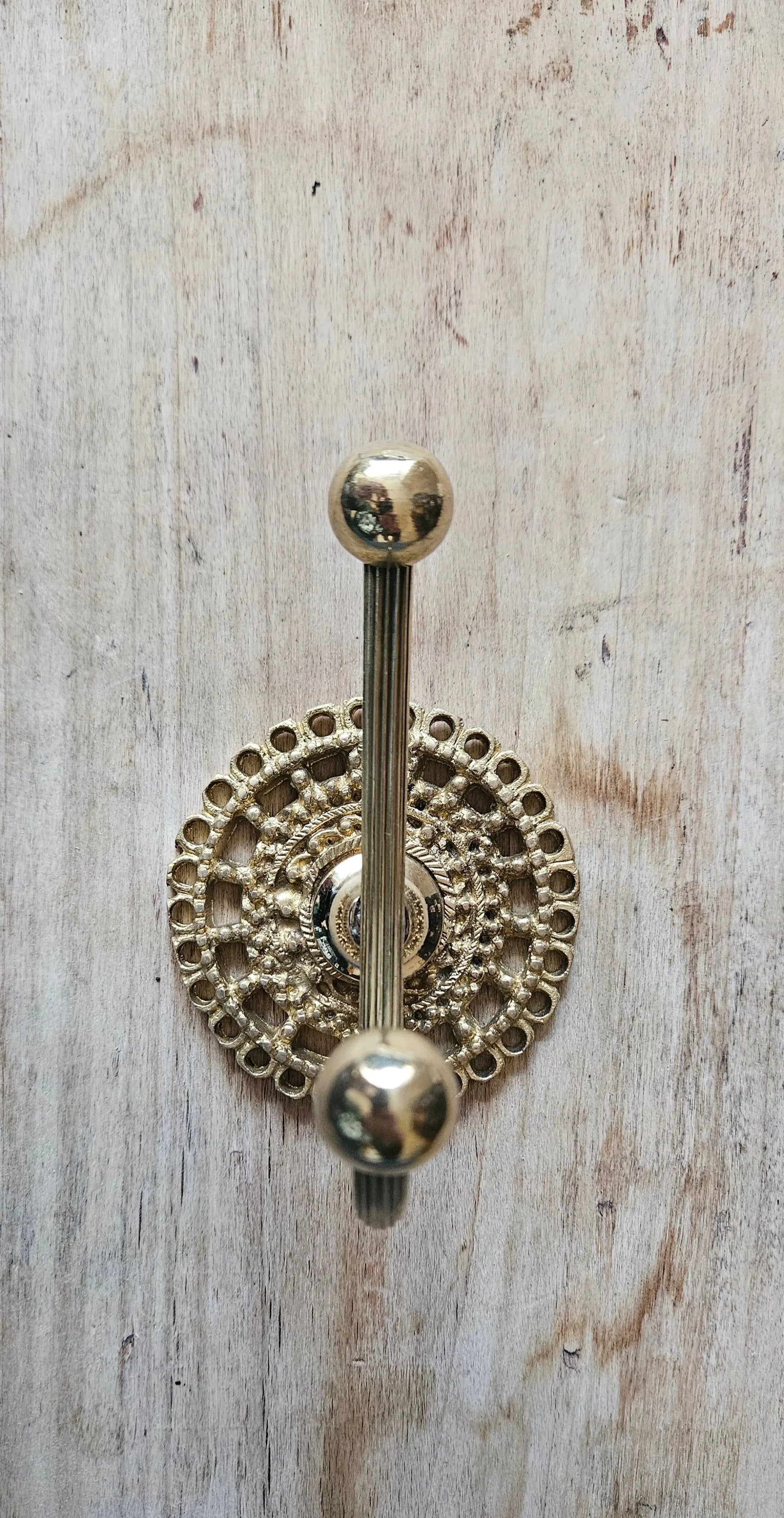 Patère Murale Double Bronze Doré - Style Vintage Shabby Chic Tokolausanne