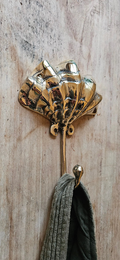 Patère Murale Coquillage en Bronze - Crochet Décoratif Maritime Tokolausanne