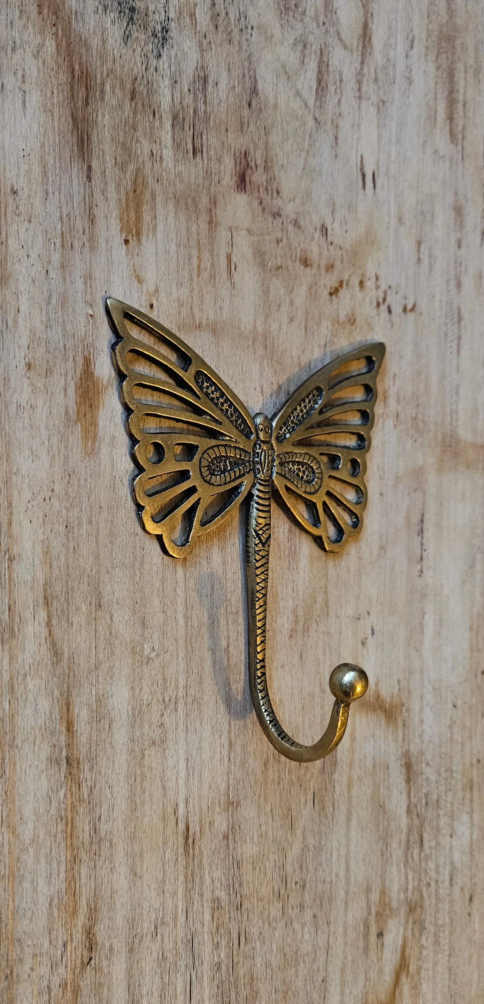 patere papillon en bronze