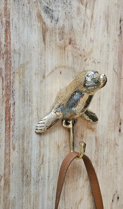tete de phoque patere bronze