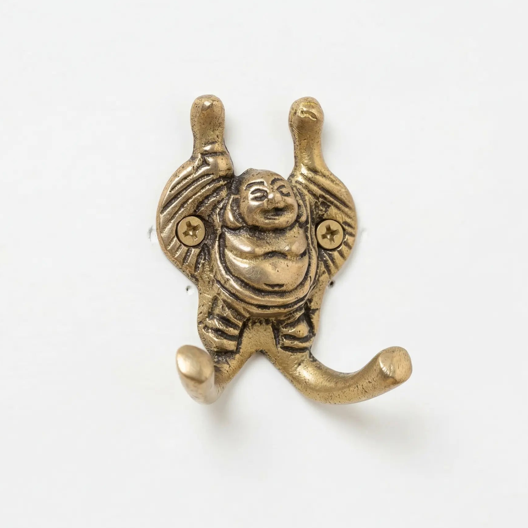 Patère Bouddha vintage en bronze, Déco zen - TokoLausanne