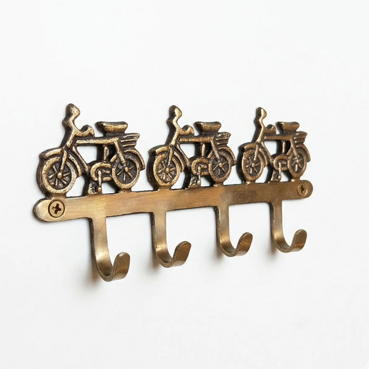 Porte-manteau mural vintage en bronze avec vélos! - TokoLausanne
