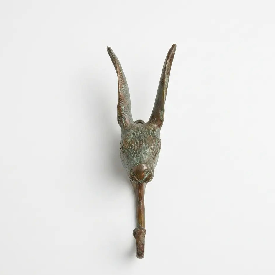 Crochet mural tête de lapin en bronze TokoLausanne 