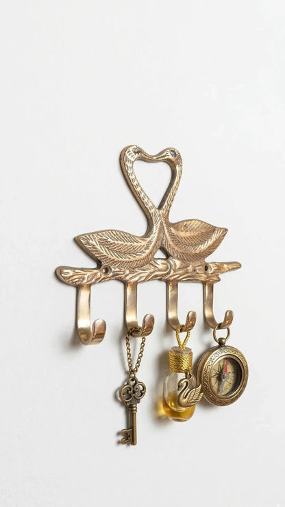 Porte-mateaux en bronze-motif cygnes - TokoLausanne
