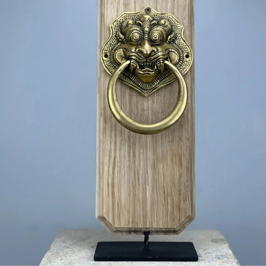 Heurtoir de porte Masque Barong en Bronze