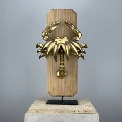 Heurtoir de porte Crabe en Bronze Doré