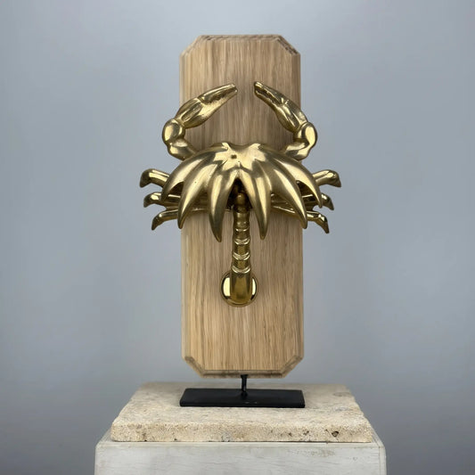 Heurtoir de porte Crabe en Bronze Doré
