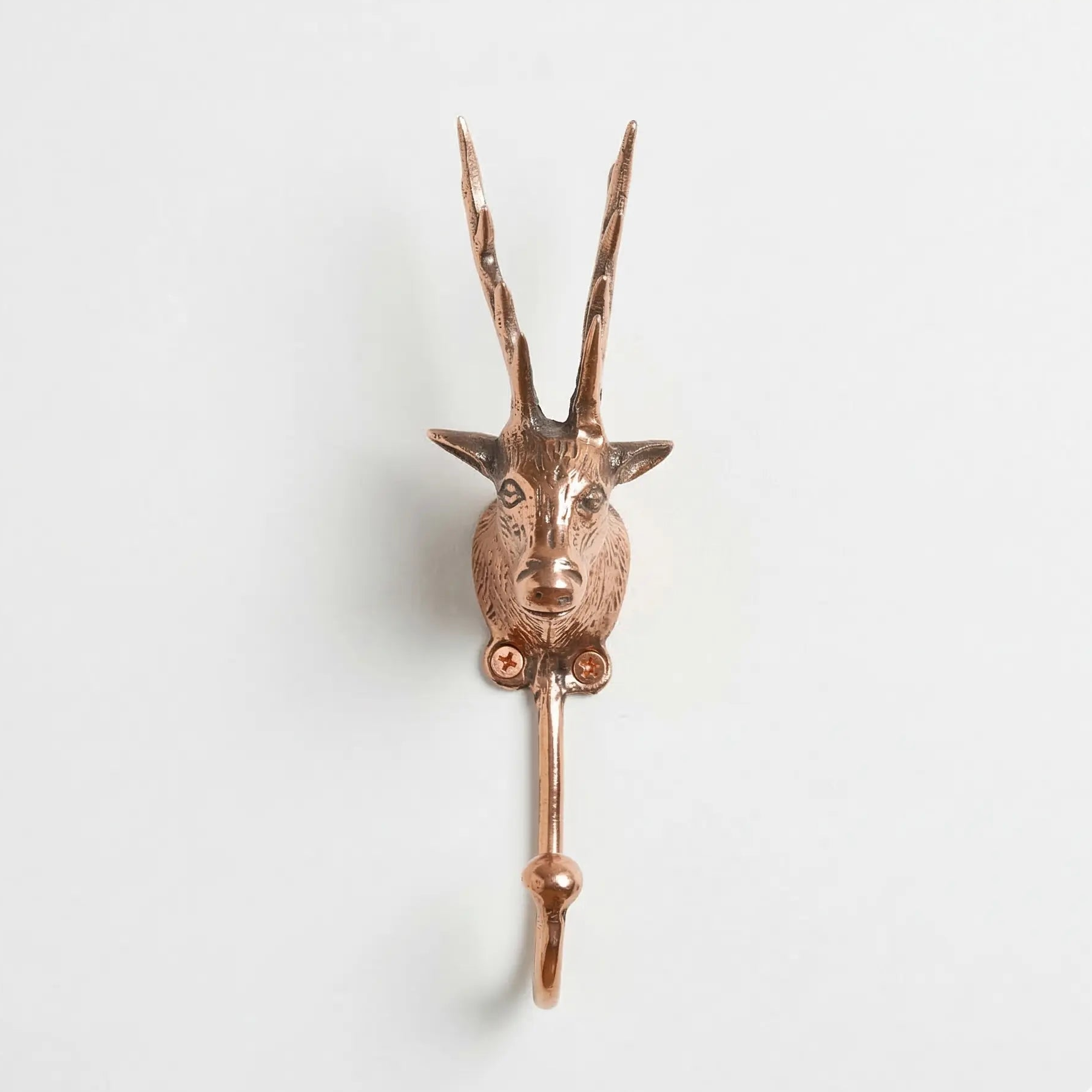 Crochet Mural tête de cerf en bronze - TokoLausanne