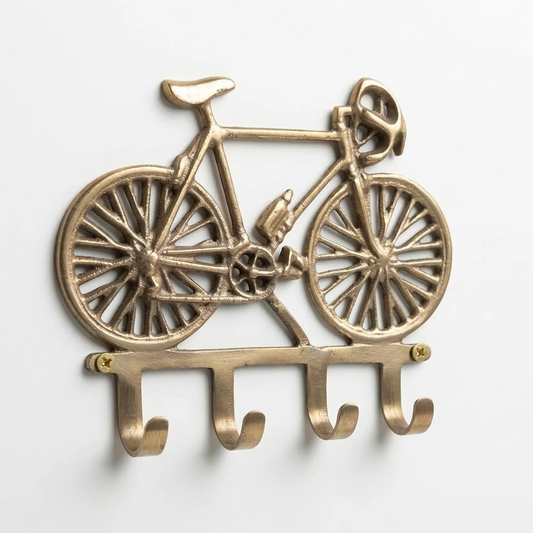 Porte-clés mural en forme de vélo - bronze - TokoLausanne