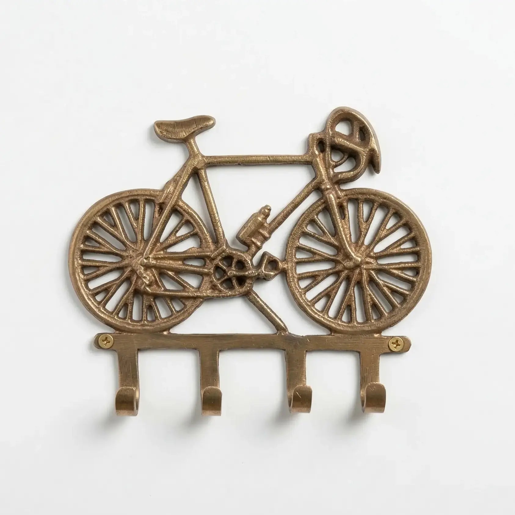 Porte-clés mural en forme de vélo - bronze - TokoLausanne