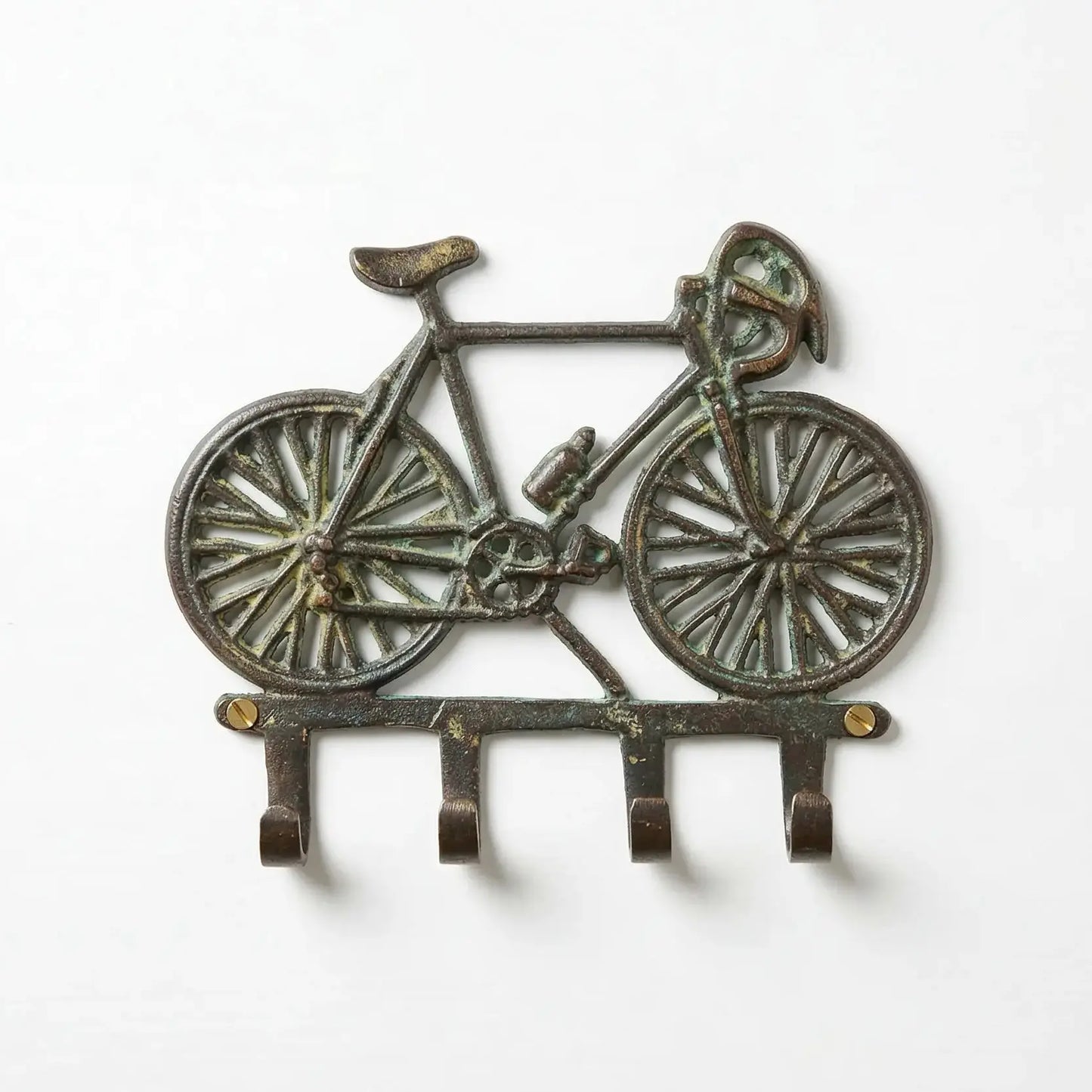 Porte-clés vélo en bronze vert de gris - TokoLausanne
