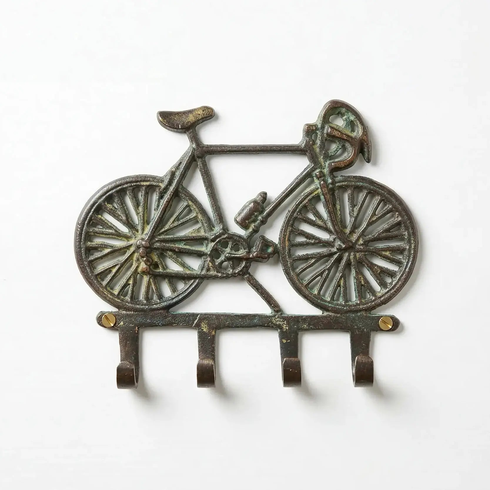 Porte-clés vélo en bronze vert de gris - TokoLausanne