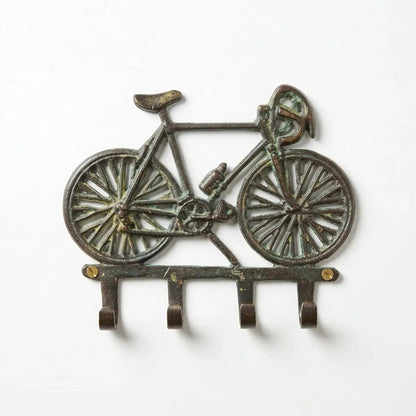 Porte-clés vélo en bronze vert de gris - TokoLausanne