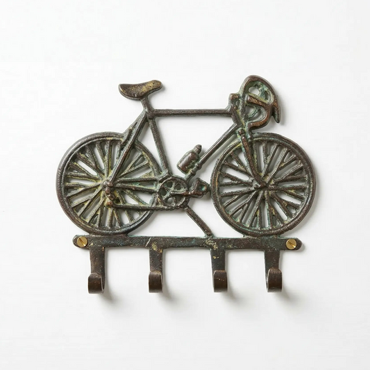 Porte-clés vélo en bronze vert de gris - TokoLausanne