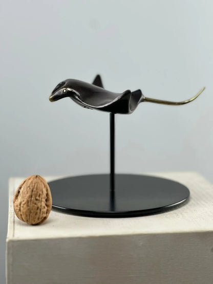Sculpture Raie manta en bronze