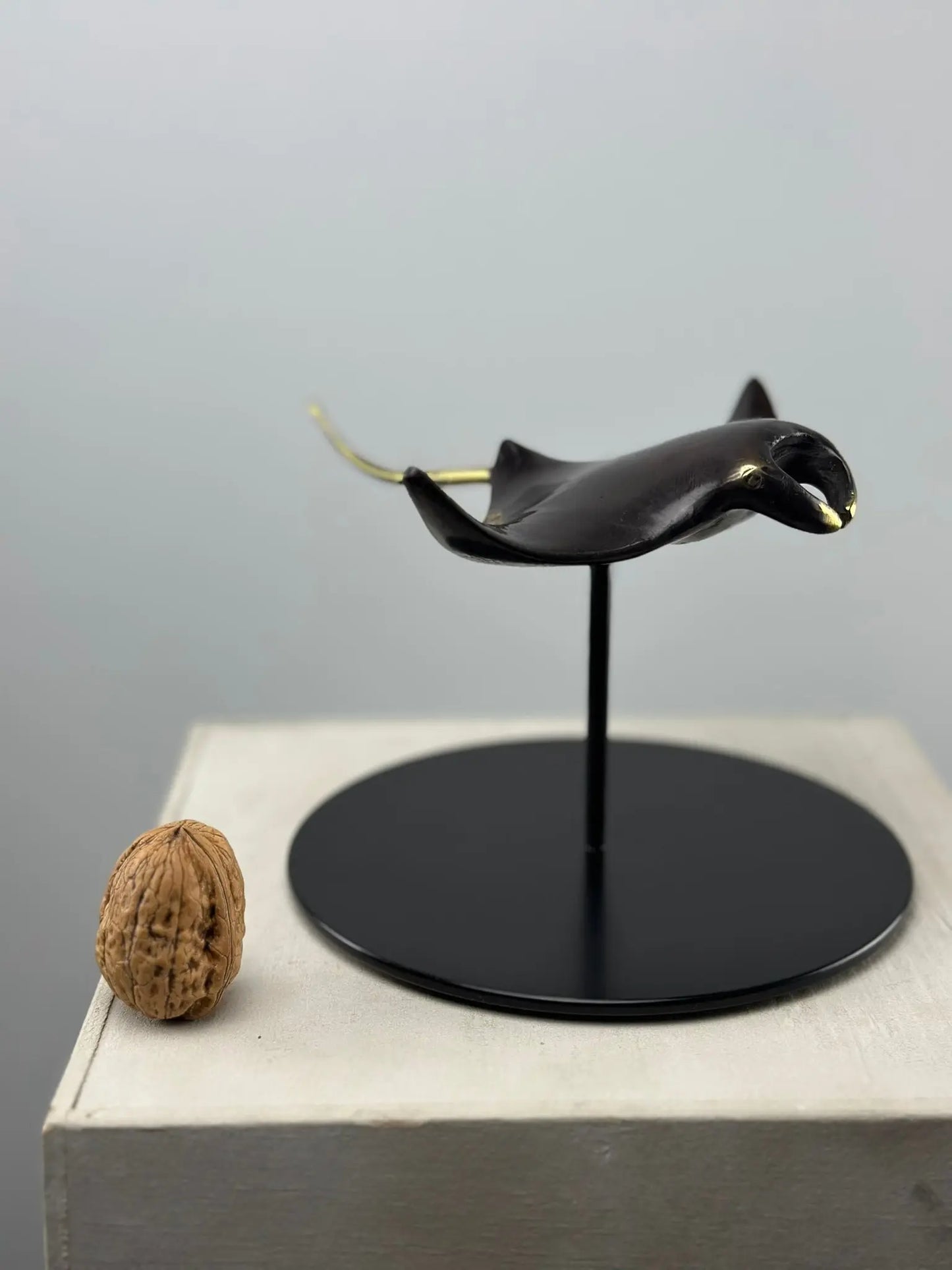 Sculpture Raie manta en bronze