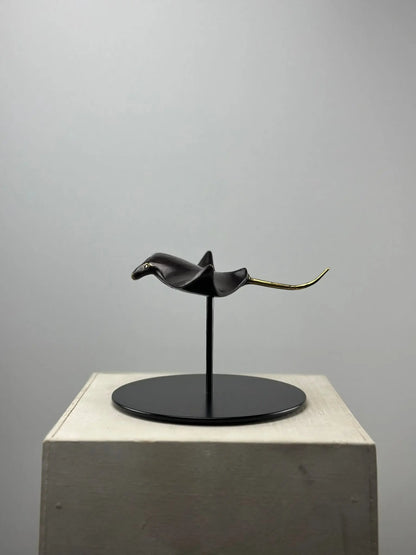 Sculpture Raie manta en bronze
