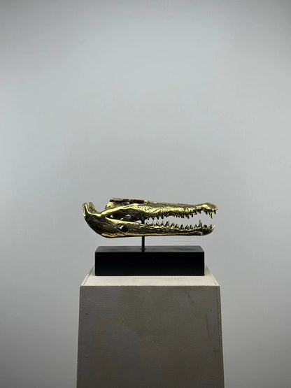 Le crâne de crocodile en bronze TokoLausanne 