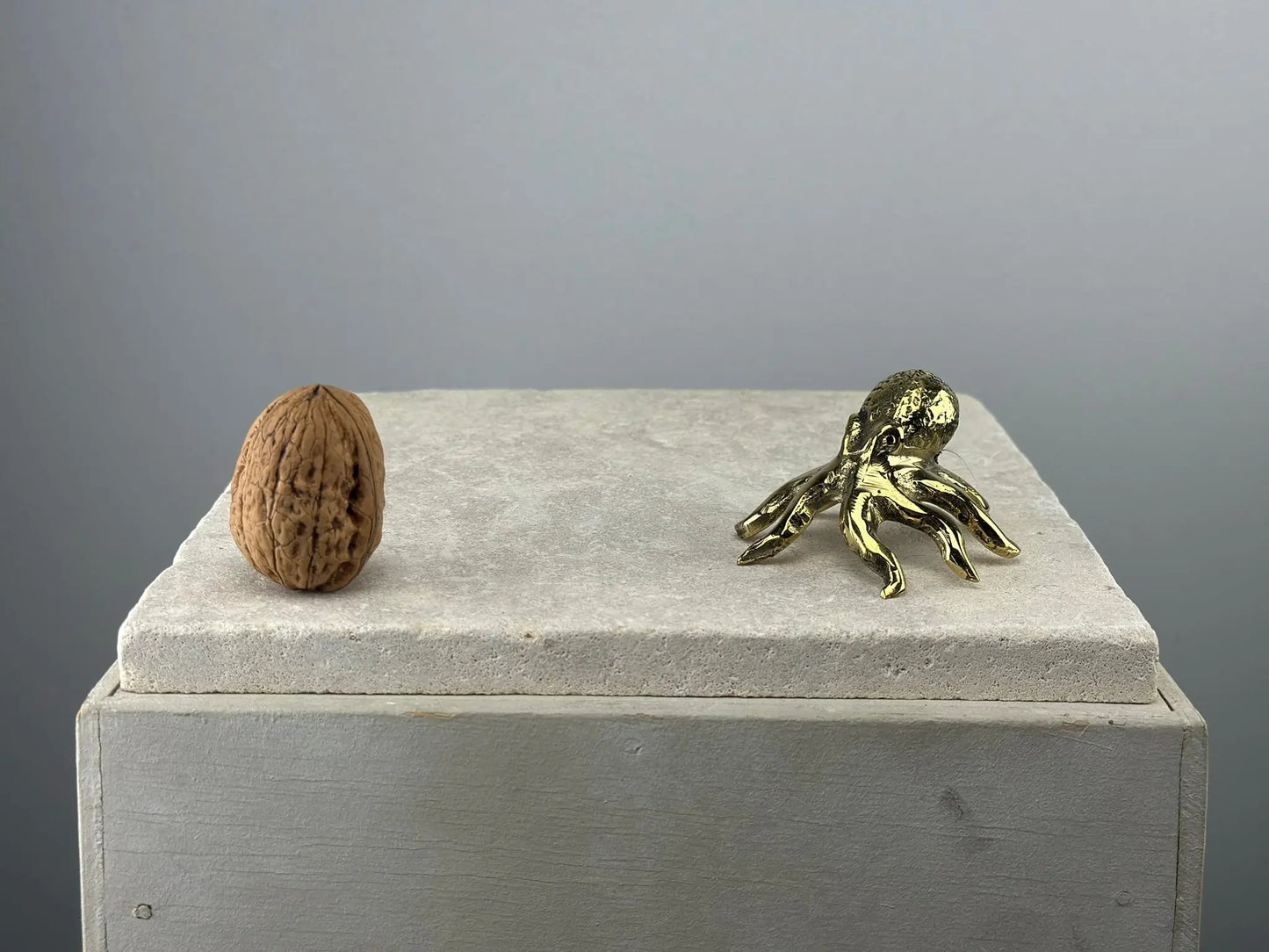 Statuette Miniature de Pieuvre en Bronze Doré TokoLausanne 