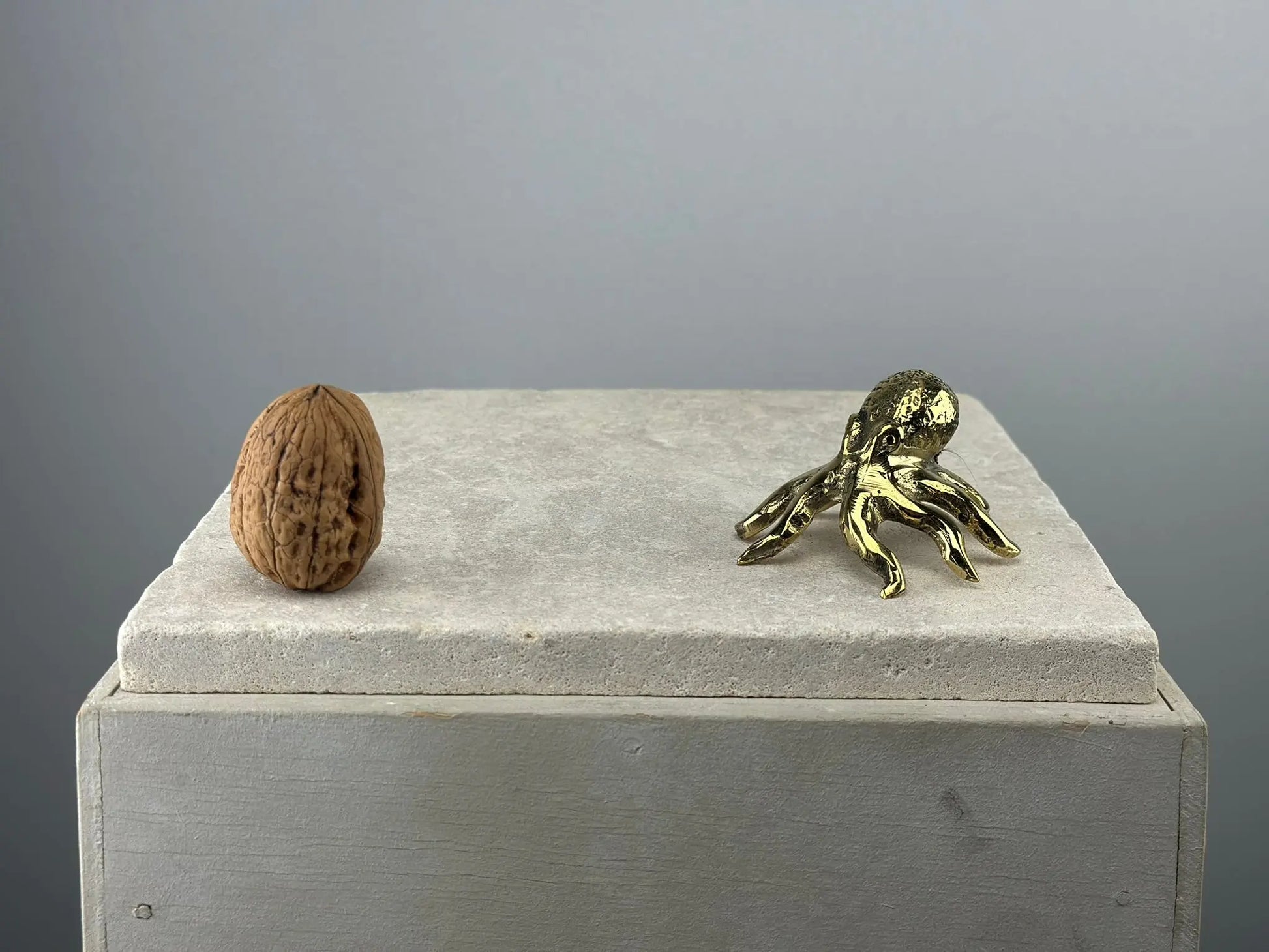 Statuette Miniature de Pieuvre en Bronze Doré TokoLausanne 