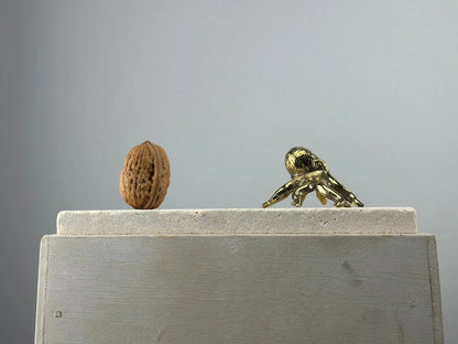 Statuette Miniature de Pieuvre en Bronze Doré TokoLausanne 