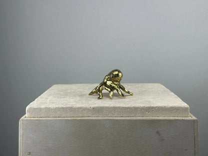Statuette Miniature de Pieuvre en Bronze Doré TokoLausanne 