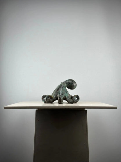 Statue de pieuvre en bronze patiné TokoLausanne 