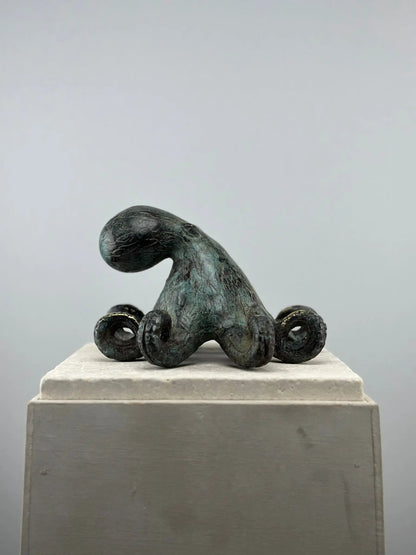 Statue de pieuvre en bronze patiné TokoLausanne 