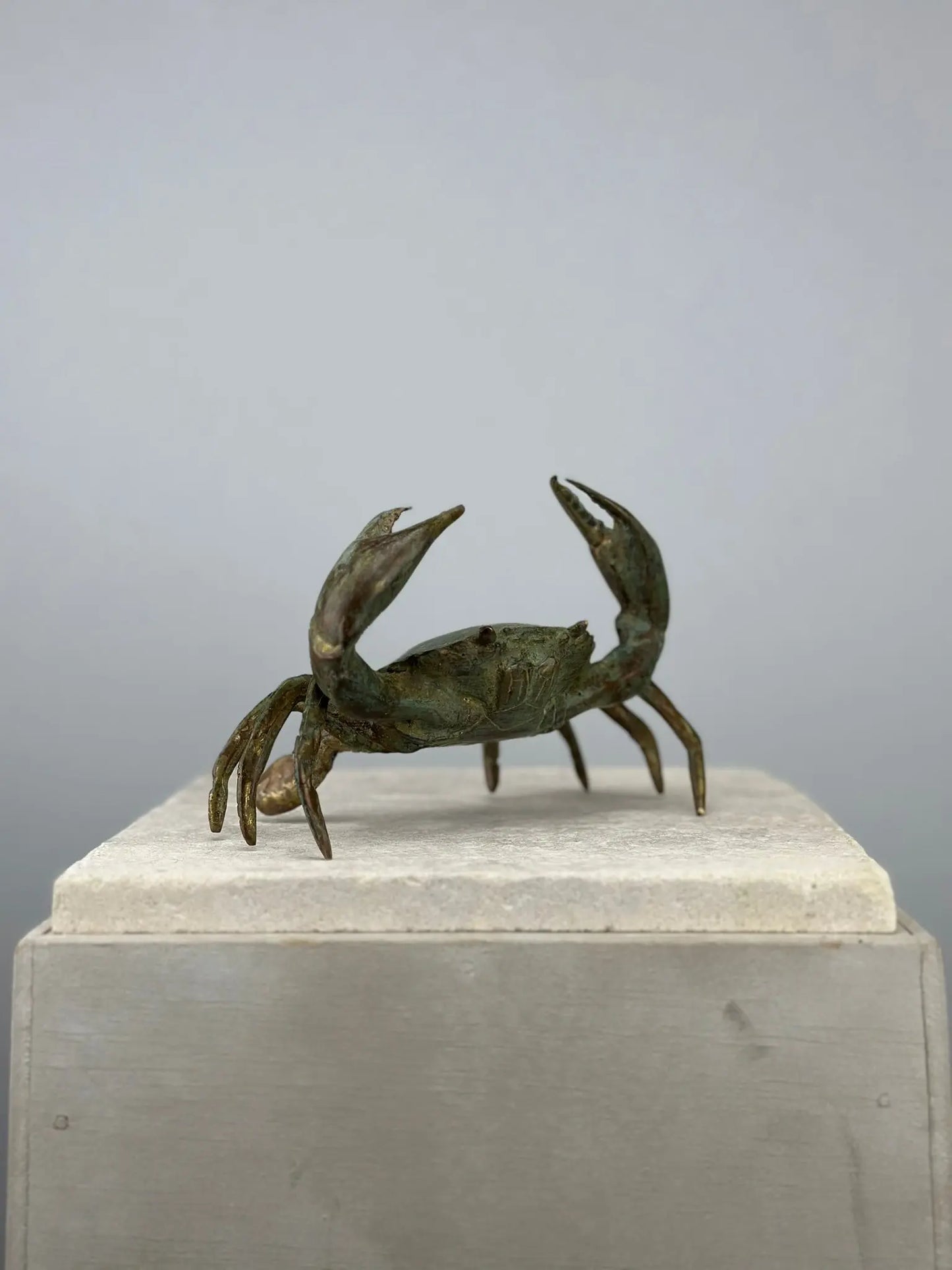 Crabe en bronze vert de gris TokoLausanne 