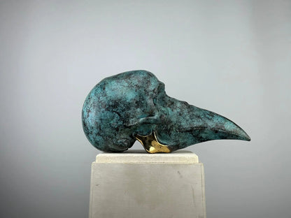 Sculpture de Crâne en Bronze Patiné TokoLausanne 