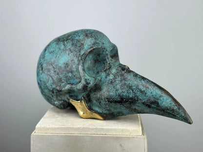 Sculpture de Crâne en Bronze Patiné TokoLausanne 
