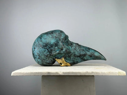 Sculpture de Crâne en Bronze Patiné TokoLausanne 
