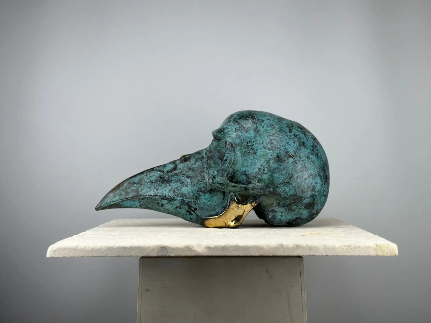 Sculpture de Crâne en Bronze Patiné TokoLausanne 