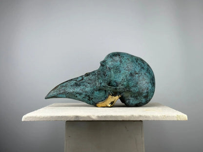 Sculpture de Crâne en Bronze Patiné TokoLausanne 
