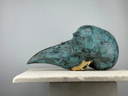 Sculpture de Crâne en Bronze Patiné TokoLausanne 