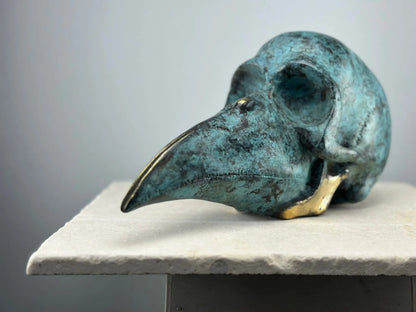 Sculpture de Crâne en Bronze Patiné TokoLausanne 