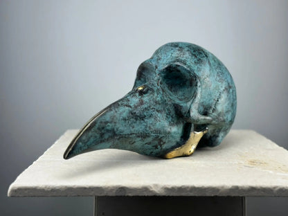 Sculpture de Crâne en Bronze Patiné TokoLausanne 