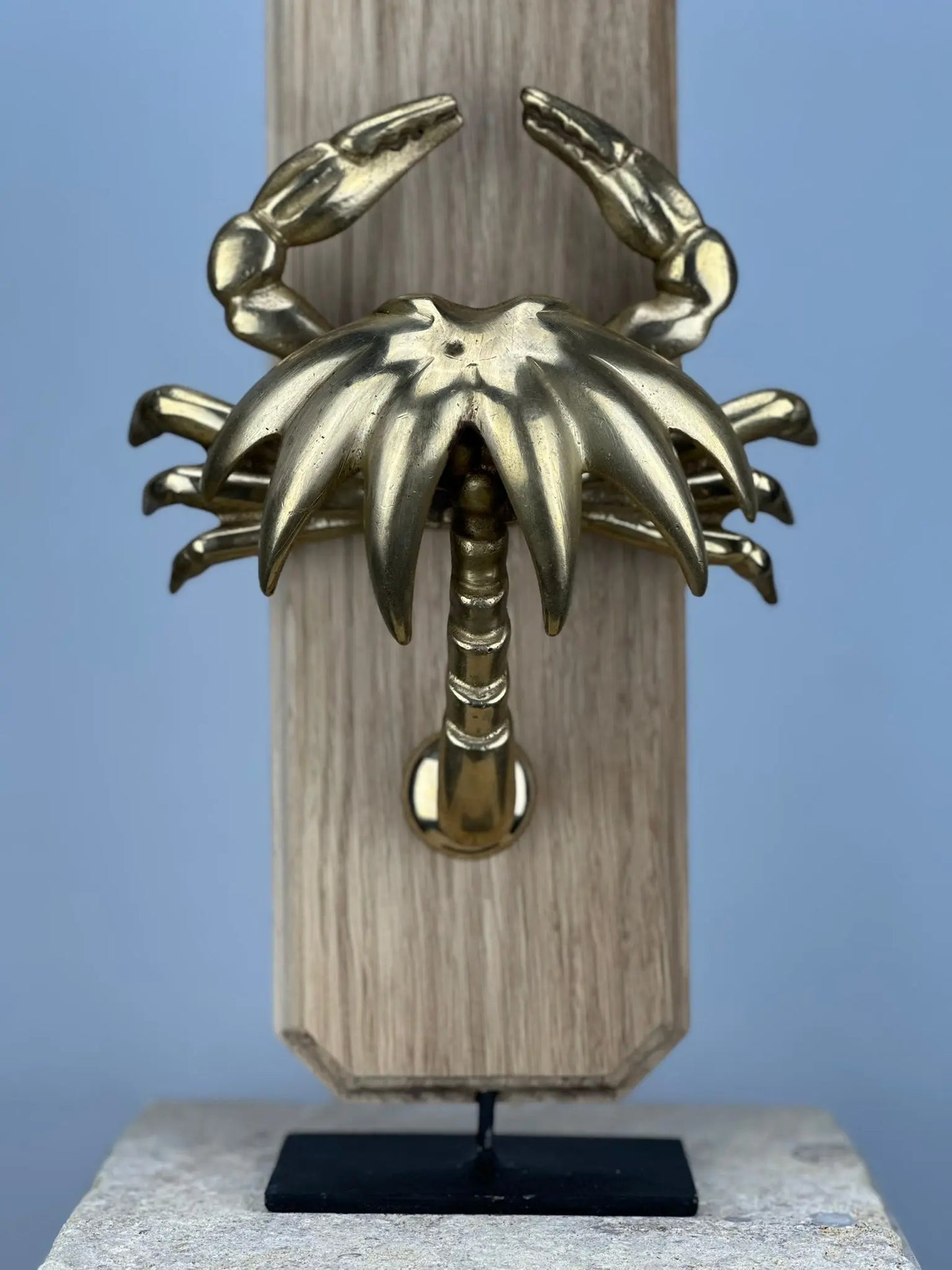 Heurtoir de porte Crabe en Bronze Doré