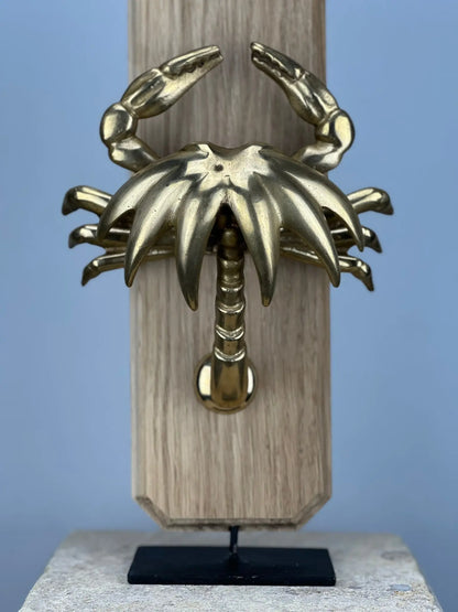 Heurtoir de porte Crabe en Bronze Doré